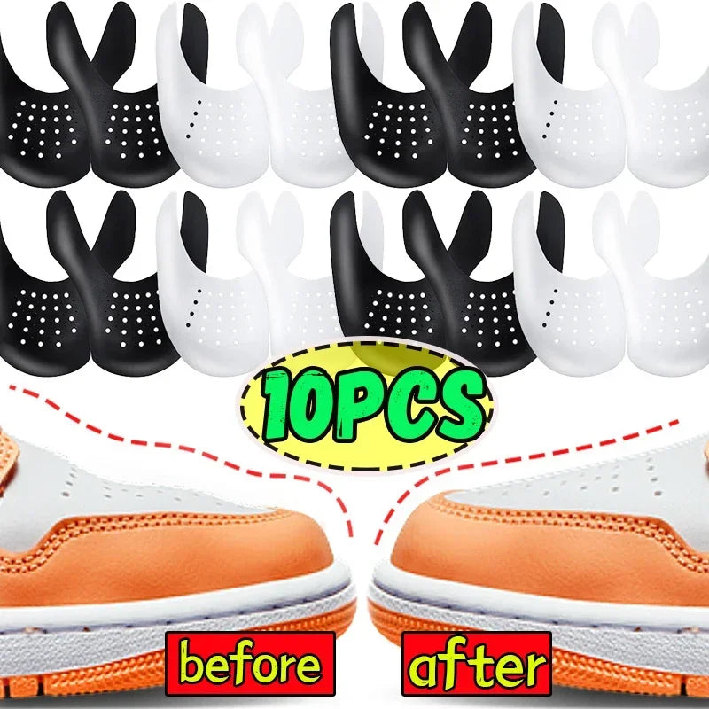 5pairs Crease Protector Shoe Head Stretcher Sneaker Anti Crease Wrinkled Fold Shoe Support Toe Sport Crease Protector Dropship