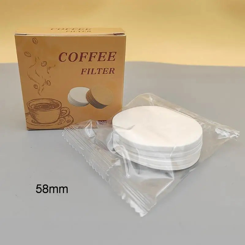 100Pcs Coffee Filter Paper for 51/53/58mm Coffee Handle Filter Powder Bowl Filter Paper Secondary Water Coffee Accesories