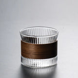 Glass Coffee Mug Japanese Style  Walnut Cup SleeveTransparent Kawaii Cup Coffeeware Beautiful Tea Mugs Beer Mug Cute Mug