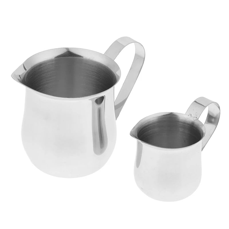 Coffee Milk Frothing Pitcher Cup Kitchen Stainless Steel Creamer Pitchers 60-240ML Measuring Cup With Pouring Spout Coffeeware