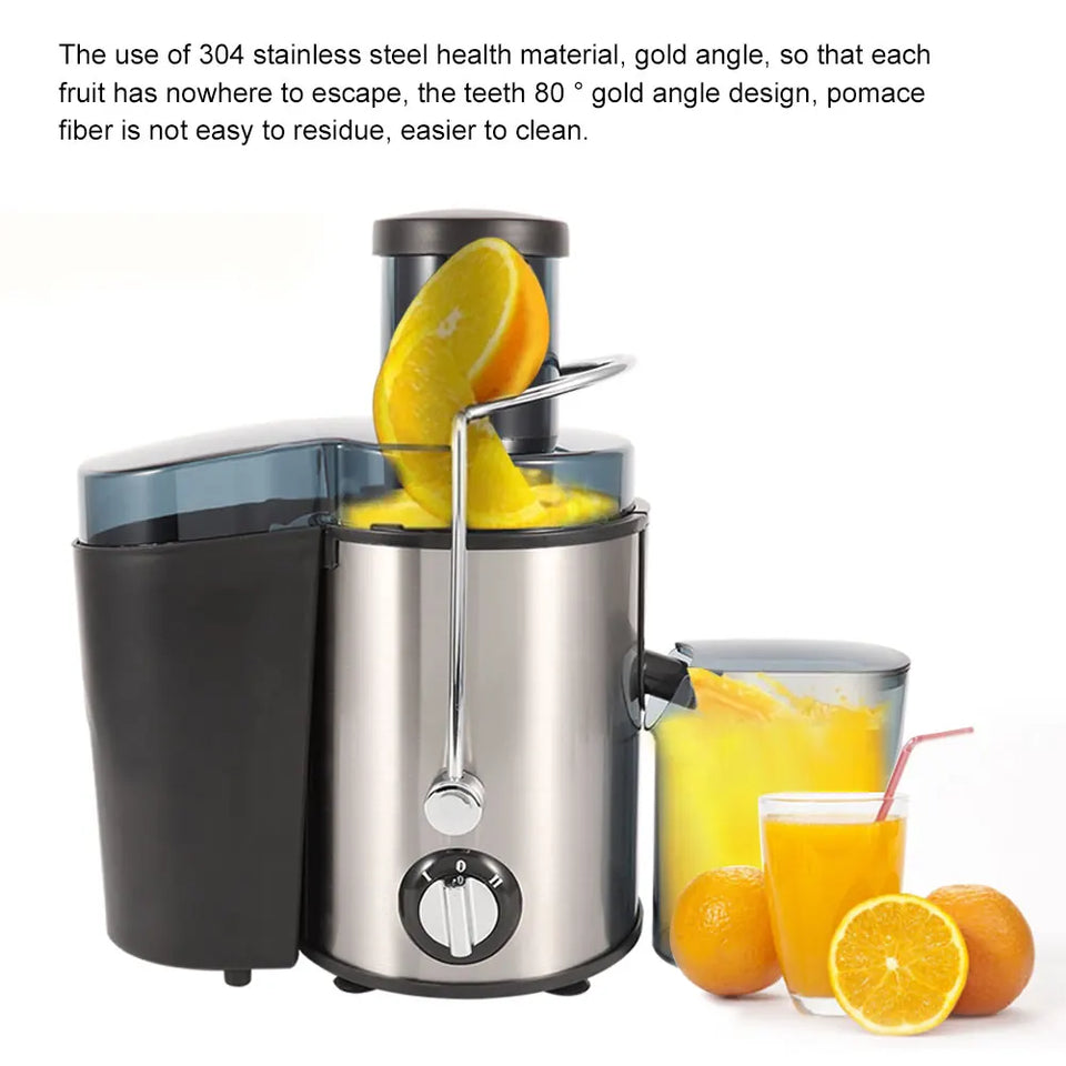 Centrifugal Juicer Machine 500ML Stainless Steel Juicer Machine Whole Fruit Vegetable Centrifugal Juice Extractor