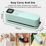 Plastic Bags Sealer Food Packaging Bag Sealing Machine Mini Sealer Portable Heat Bag Sealer Rechargeable Food Bag Thermal Sealer