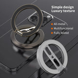 Double Sided Magnetic Phone Ring Holder Kickstand Magnet Grip for MagSafe For iPhone 16 15 14 Android Gym Car Holder Phone Stand