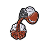 100% PURE COFFEE Enamel Pins Hourglass Coffee Lover Metal Brooches Fashion Lapel Badge Backpack Clothes Jewelry Gift for Friends