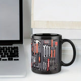 Funny 325ml Coffee Mug Ceramic Toolbox Design Mechanic Water Cup Sturdy Wrench Pattern Mechanic Mug Auto/Car Mechanic Gift