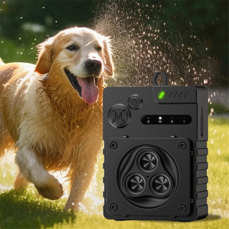 Retail! Ultrasonic Dog Anti Barking Device Waterproof Dog Barking Control Device USB Rechargeable Dog Driving Device Green