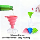 Collapsible Silicone Funnel Food Grade Foldable for Filling Bottles Perfume Capsules Fry Oil Filter Kitchen Cooking Tool