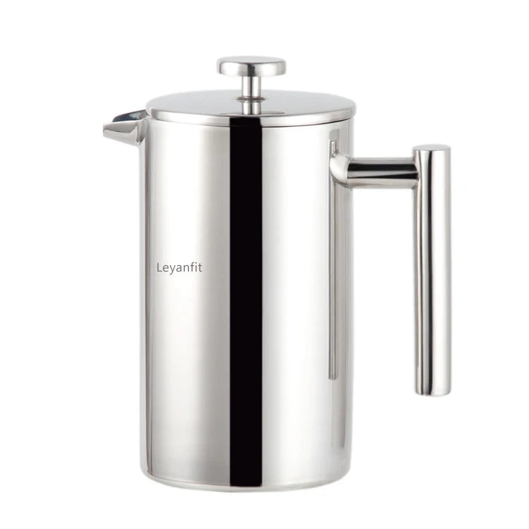 1.5L / 2L Coffee Maker French Press Stainless Steel Espresso Coffee Machine French Press Double-Wall Insulated Coffee Tea Maker