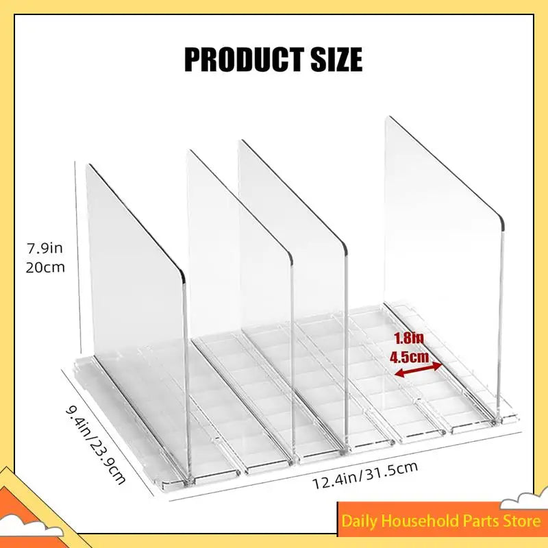 Acrylic Desktop File Sorter Organizer, 4 Compartments Mail Organizers For Desk, For Desktop, Shelf, Office,Organizer HOT!