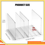Acrylic Desktop File Sorter Organizer, 4 Compartments Mail Organizers For Desk, For Desktop, Shelf, Office,Organizer HOT!