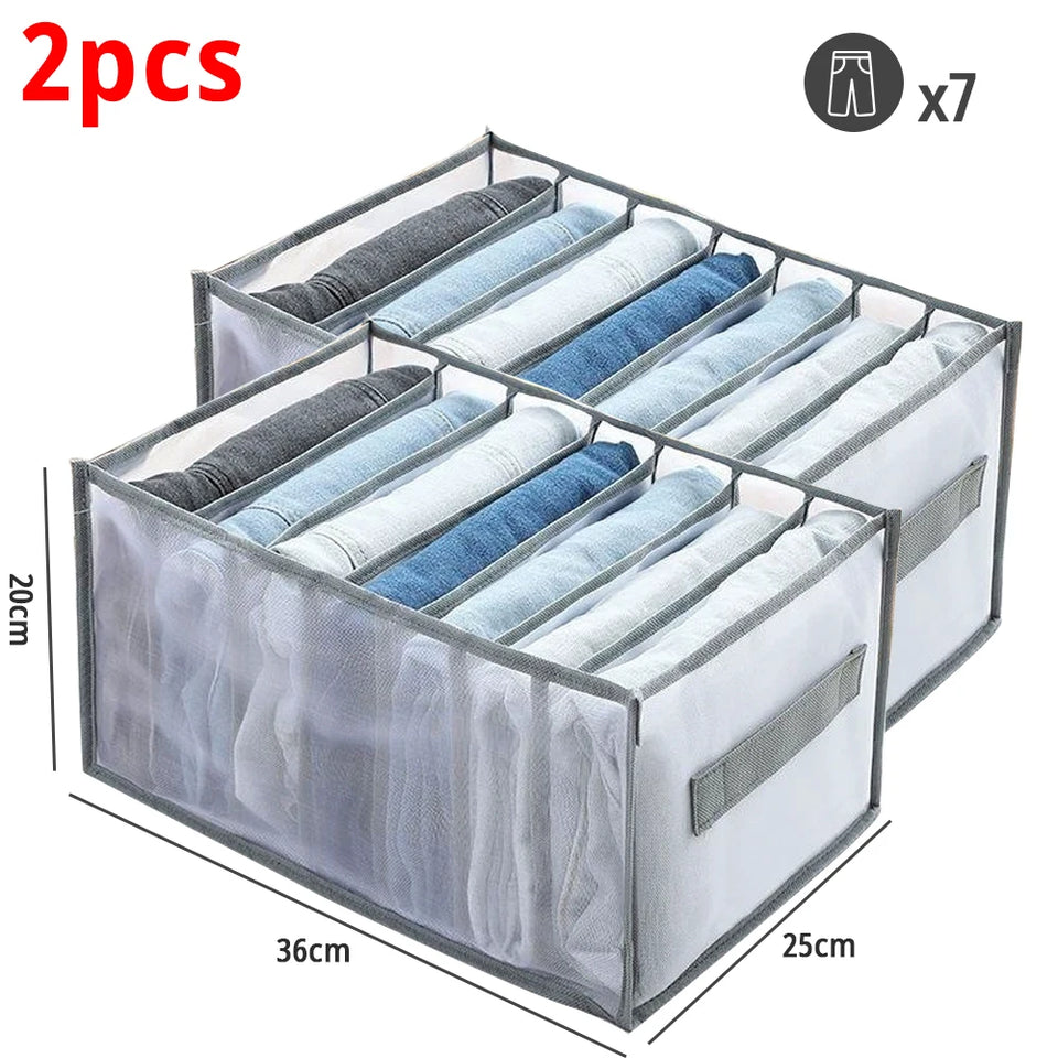 Closets Clothes Organizer Foldable Clothing Underwear Jeans Storage Box Drawer Organizer with Handles Wardrobe OrganizersDivider