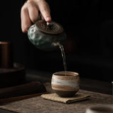 Mini Creative Coffee Cup 80ml Retro Durable Coarse Ceramic Tea Cup Mug