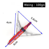 3pcs Hunting Broadhead 100gn-150gn ArrowHead Arrows Points for Compound Recurve Traditional Bow Crossbow Hunting Archery Outdoor
