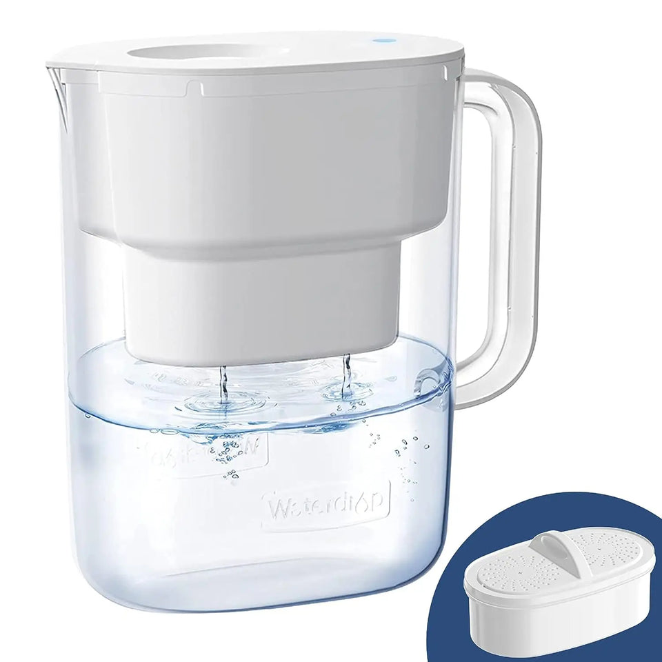 Waterdrop Water Filter Pitcher with 1 Filter, 200-Gallon Long-Life, 10-Cup Large Water Filter Pitcher, NSF Certified, 5X Times L
