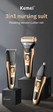 Kemei KM-1429 3 in 1 Electric Beard Shaver Professional Nose Trimmer Detachable Blade Mens Multifunctional Hair Cutting Machine
