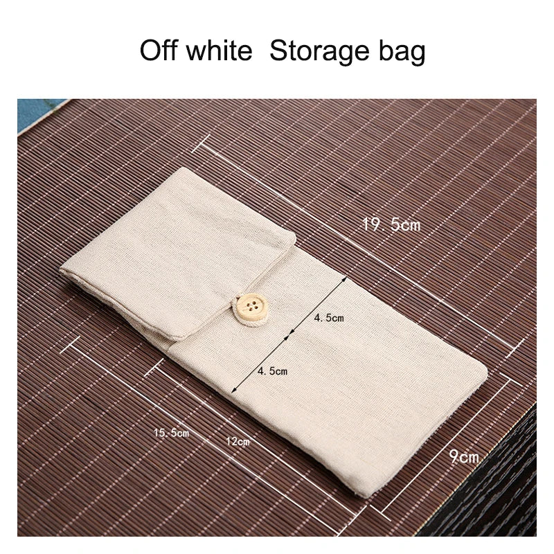 Cotton Tea Utensil Storage Bag, Tea Ceremony Organizer, Gentlemen's Cloth Bag, Portable Travel Accessories, Small Bags