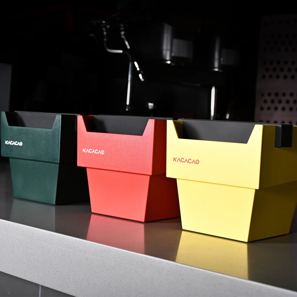 KACACAO Coffee Knock Box Espresso Grounds Container Dump Bin Bucket Anti Slip Powder Beveled Residue Barista Accessories Tools