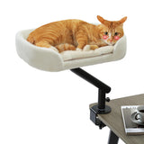 Cat Desk Bed, 360° Rotatable Cat Bed Stand for Indoor Cats, Adjustable Cat Basket, Cats Hammock for Table, Soft Cat Bed for Desk