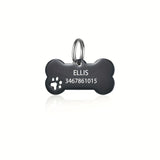 Personalized Engraved High-Quality Dog Tag Bone-Shaped Collar Pendant with Name Phone Number Custom Pet Identification Accessory