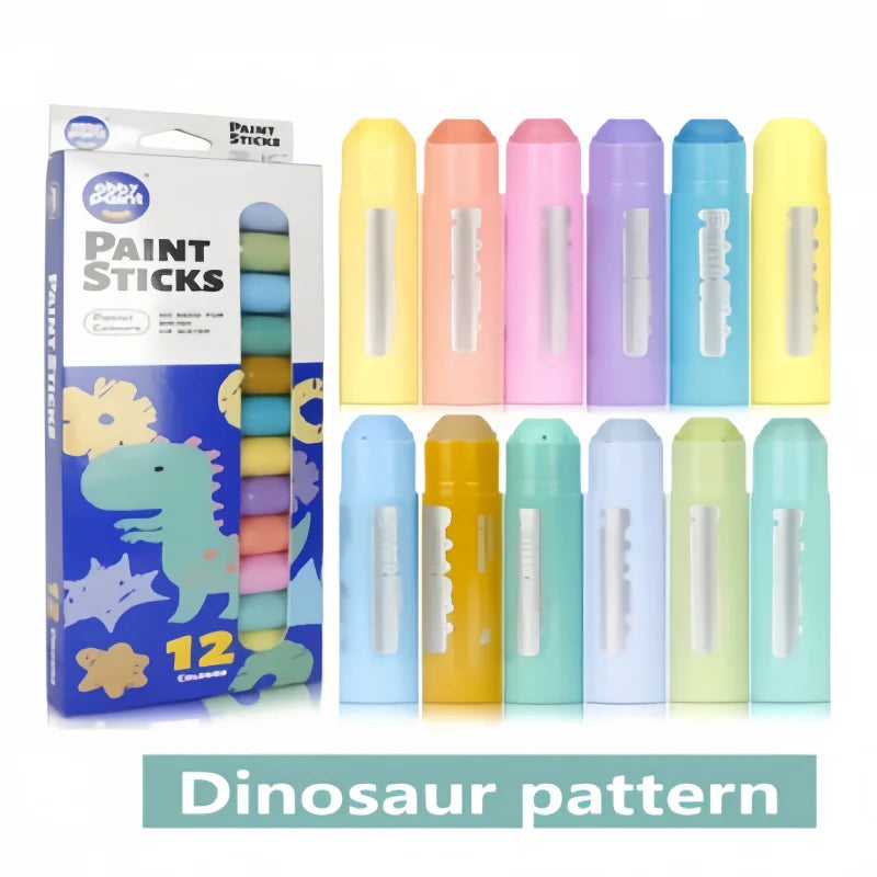 12-Color Macaron DIY Twisting Wax Crayon Set With Soft Colors, Non-staining Hands, High Coverage for Art Sketching
