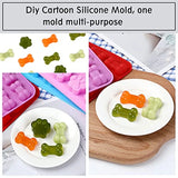 Puppy Dog Paw Bone Silicone Mold for Jelly Candy Chocolate Ice Cube Baking Mold to Make Dog Snack Biscuits in Multiple Colors a