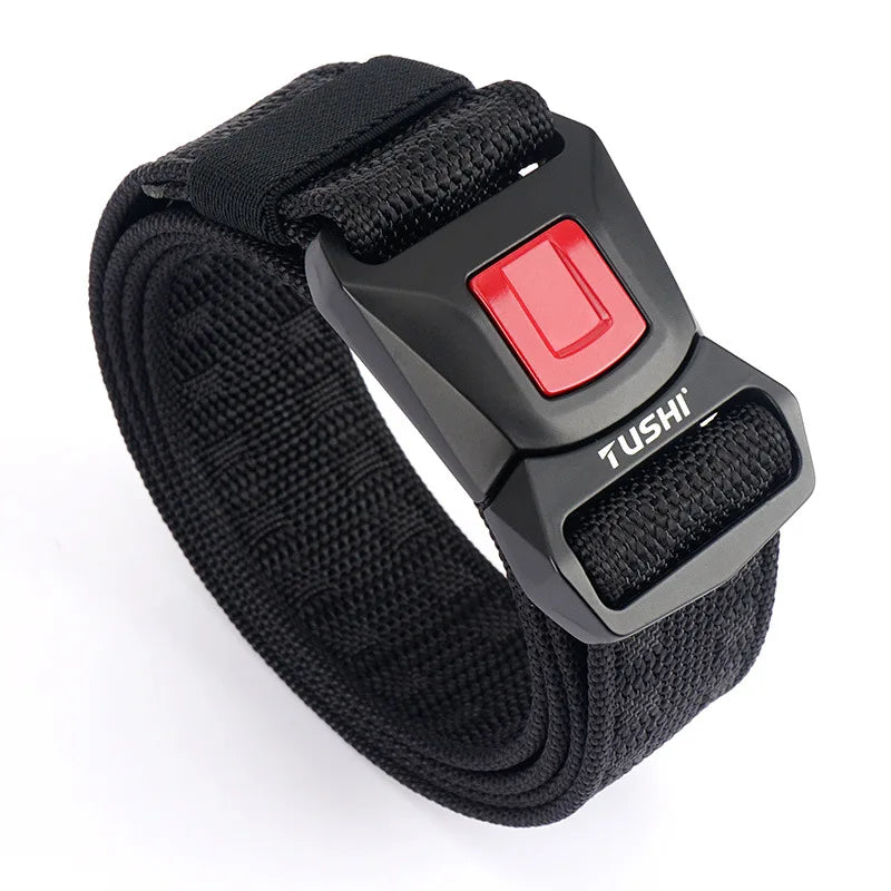 Solid Quick Release Metal Buckle Canvas Tactical Belts Comfortable Webbing Waistband Outdoor Corps Training Hiking Belt For Men