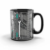 Funny 325ml Coffee Mug Ceramic Toolbox Design Mechanic Water Cup Sturdy Wrench Pattern Mechanic Mug Auto/Car Mechanic Gift