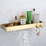 30-50cm Gold Bathroom Shelf Wall Mounted 304Stainless Steel Shower Holder Soap Shampoo Storage Organizer Rack kitchen Shelves