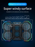 Jomaa RGB Gaming Laptop Stand Air Cooler Notebook Stand Holder with 6 fans Cooling Fan Base Suit for 12-17 inch Laptop