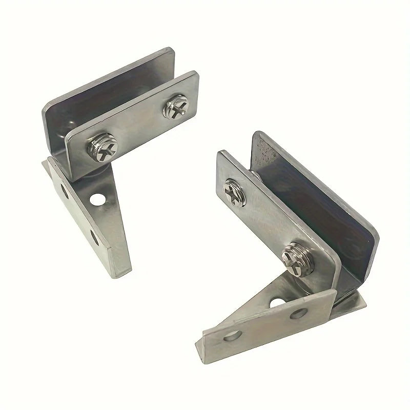 Closet Door Aluminum Glass Hinges L-shaped Cupboard Door Hinges Kitchen Accessories Door Hinges For Doors Cabinet Doors Kitchen
