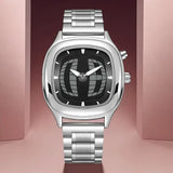 Business AAA Quartz Watch Color Square Y2K Pointer Number Dual Display Steel Personalize Hot Watches Men Dynamic Design Clcok