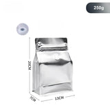 StoBag 50pcs 250g Coffee Beans Packaging Bag with Valve Aluminum Foil Heat Sealing for Powder Tea Nuts Storage Reusable Pouch