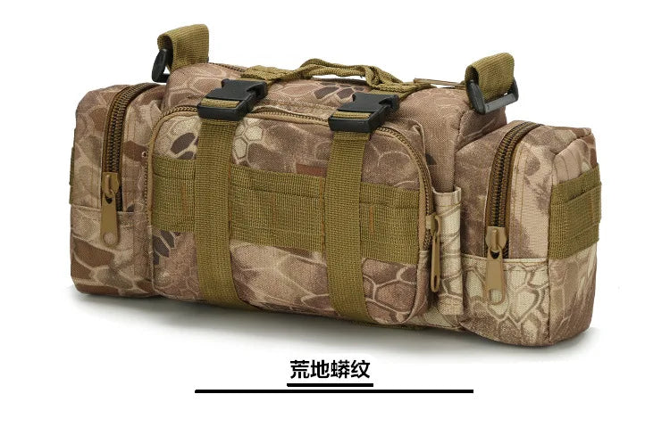 Outdoor Hiking Waist Bag 600D Waterproof Oxford Climbing Shoulder Bags Fishing Camping Hiking Pouch Chest Bag