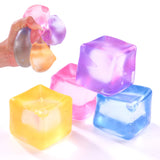 Ice Cube Shaped Square Stress Relief Ball Toy Squishy Squeeze Anxiety ADHD Stress Relief Sensory Adults Toys