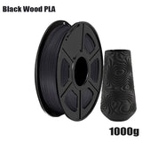 Wood PLA Filament 1.75mm Beginner Bundle,  Individually Vacuum Packed, 250g/500g/1000g Spool, Black wood +Walnut+Logs+cyan wood