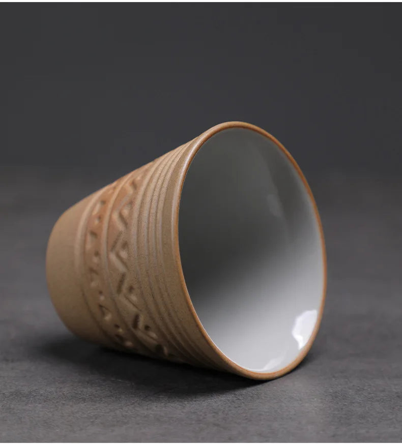 Saudi Arabian Coffee Cup Small Vintage Coarse Ceramic Concentrated Latte Cup Creative Antique Ceramic Afternoon Tea Cup