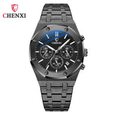 CHENXI Business Quartz Man Wristwatch Multi-function Luminous Calendar Men's Watches Waterproof Chronograph Stop Watch