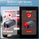 1pcs Car Fake Security Light Solar Powered Simulated Dummy Alarm Wireless Warning Anti-Theft Caution Lamp LED Flash Imitation