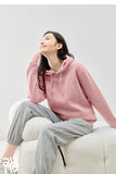 Women Plush Hoodies Sweatshirt 2024 Autumn Long Sleeve Loose Hooded Sweatshirt Versatile Leisure Multicolor Warm Pullover Tops