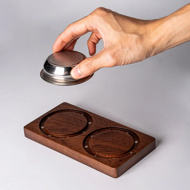 58mm Coffee Filter Basket Storage Tray Magnetic Wall Mounted Coffee Grounds Bowl Rack Single/Double Bowl Blind Bowl Rack