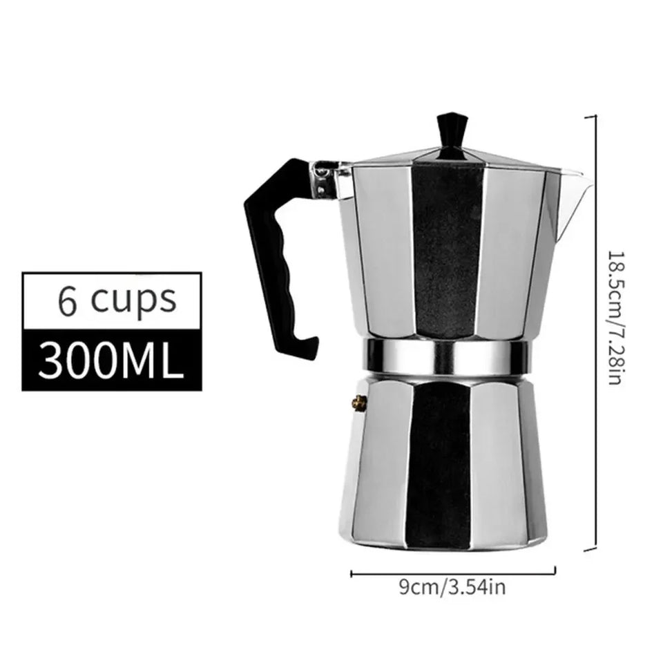 600ML Aluminum Mocha Coffee Pot Espresso Coffee Maker Percolator Tool Home Hand-brewed Octagonal Moka Pot Kitchen Utensils