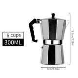 600ML Aluminum Mocha Coffee Pot Espresso Coffee Maker Percolator Tool Home Hand-brewed Octagonal Moka Pot Kitchen Utensils