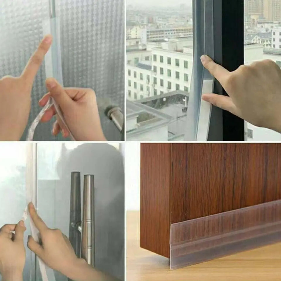 Self-adhesive Door Window Seal Rubber Warm Windproof Door Bottom Seal Strip Waterproof Insect Proof Silicone Sealing Tape