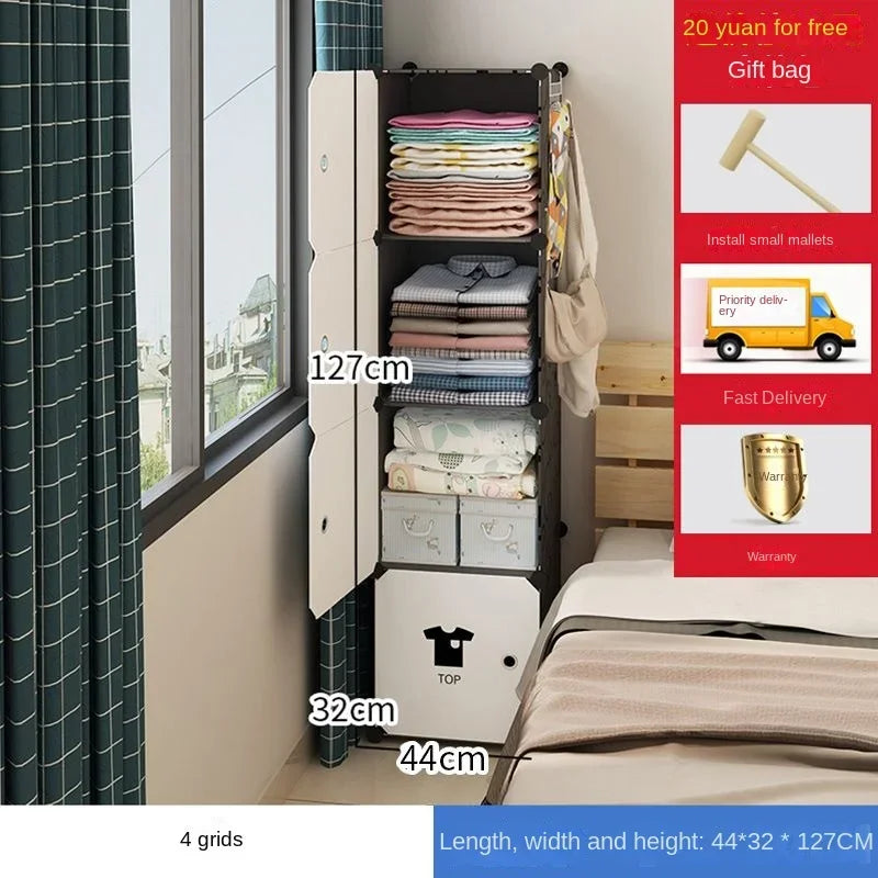 Clothes Folding Cabinets Locker Dustproof Foldable Simplicity Children Wardrobe Bedroom Furniture Organizador De Zapatos