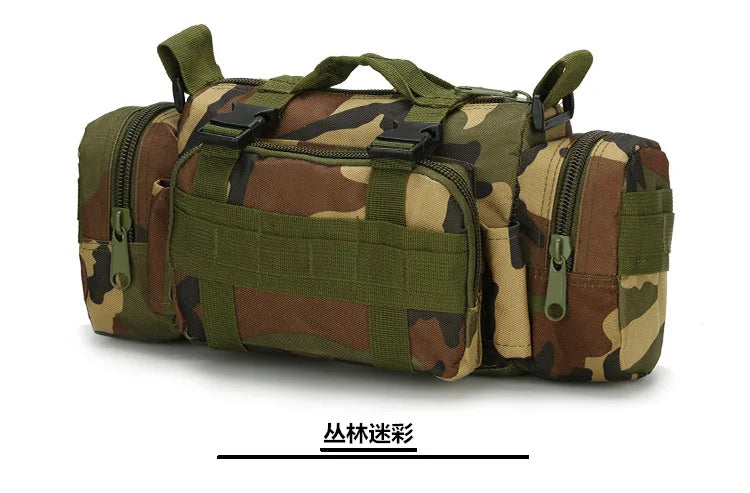 Outdoor Hiking Waist Bag 600D Waterproof Oxford Climbing Shoulder Bags Fishing Camping Hiking Pouch Chest Bag
