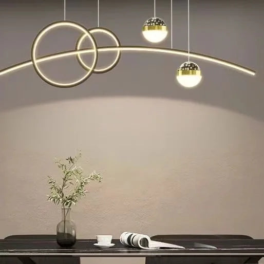 Restaurant Pendant Lights, Modern and Minimalist Bar Lighting Fixtures Long Table Lights Creative Restaurant