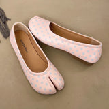 New Korean Style Women's Split-Toe Loafers Shallow Cut Ballet Flat Slip-Ons with Comfortable Mary Jane Spring/Autumn Tabis Shoes