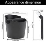Serviceable Shock Absorption Coffee Knock Box with Espresso Cleaning Brush, Removable Knock Bar Espresso Dump Bin