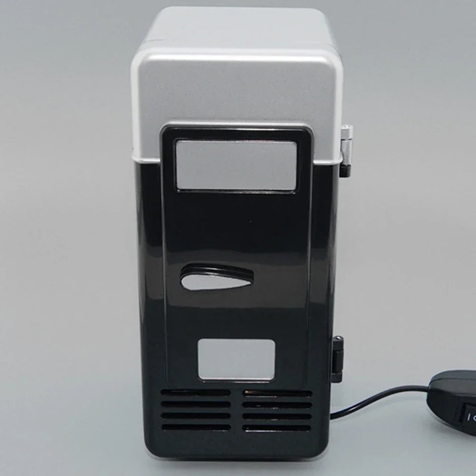Mini USB Fridge Portable Cooler Beverage Drink Cans Cooler / Warmer Refrigerator for Car Laptop PC Computer Black Red Color 2024