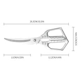 Stainless Steel Kitchen Shears for Meat Fish and Poultry Commercial Kitchen Equipment Lightweight yet Durable Construction